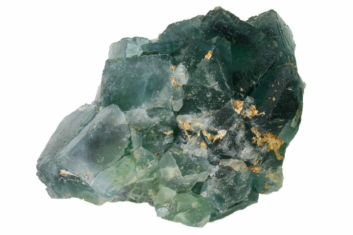 Cubic, Blue-Green Fluorite Crystal Cluster - China #163551